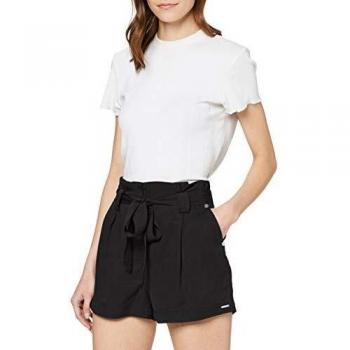 Pantaloni Corti Paperbag Superdry Nero Deserto 2XS