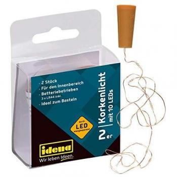 Set di 2 Catene Luminose in Sughero con 10 LED