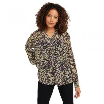 Brown M&Co Women’s Tie‑Neck Blouse – Size 14 (Female)