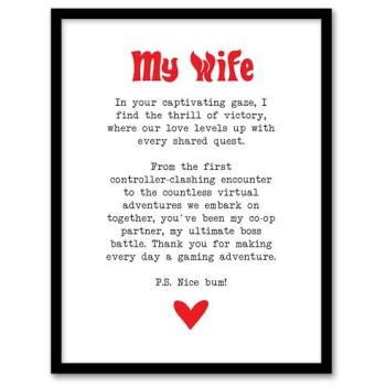 Love Lines for the Geeky Spouse – 12x16” Poetic Print