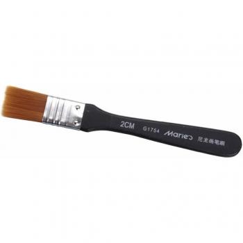 Flat Tip Nylon Hair Artist Brush - 7 Models for Oil and Watercolor