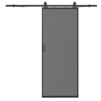 Ventana Deslizante Linci II: Aluminio y Vidrio Templado Ahumado 205×73 cm