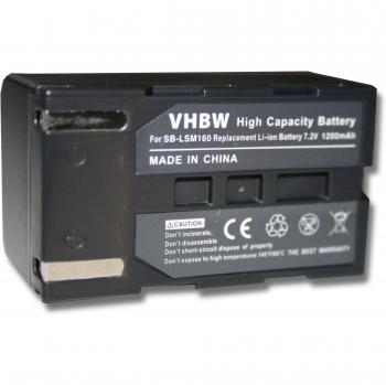 Batterie Li-Ion 1200mAh (7.2V) pour caméscope Samsung VP-D362, VP-D364W, VP-D371, VP-D371W, VP-D451, VP-D453