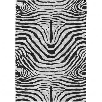 Tapis Décoratif Ethnique Noir et Blanc 160x230