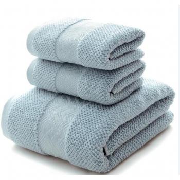 Conjunto de Toallas de Algodón - 3 Piezas - 1 Toalla de Baño y 2 Toallas de Mano