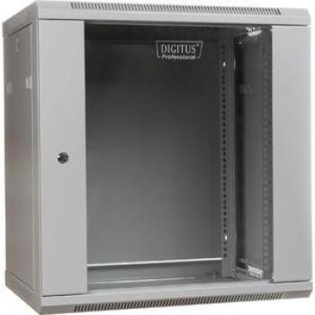 Digitus DN-WU19 12U/600 Montaggio a parete (12 HE, Rack da 19 pollici), Armadio rack, Grigio