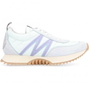 Moncler Women's Pacey Nylon Low-Top Sneakers Light Blue Size 38 J109B4M00140M4156 Color 71T