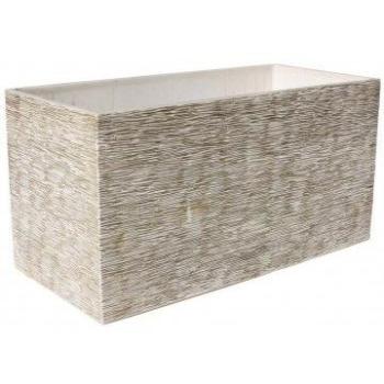 Jardinera Futura de Hormigón Aligerado 90x40x48cm – Blanco