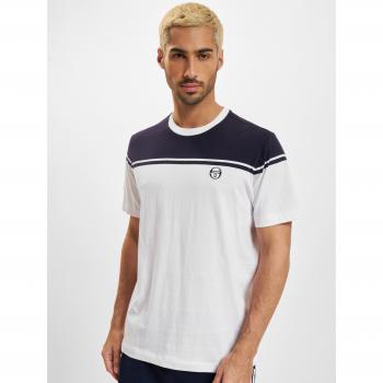 T-shirt Sergio Tacchini New Young Line - Homme - Blanc, Bleu Foncé