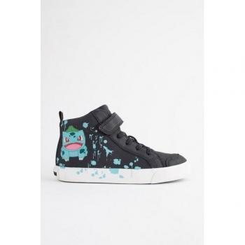 Next Black Standard Fit (F) Pokémon Gummilaufspitzen High Top Trainers