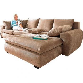 Ecksofa HomeAffaire Cara Mia L‑Form mit Bettfunktion und integriertem Bettkasten