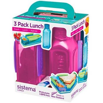 Lunch Pack 2x Porta Pranzo 975 ml/410 ml + Bottiglia 475 ml (Blue)