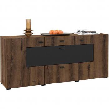Mobile Buffet 3 ante 2 cassetti Akram marrone 71cm