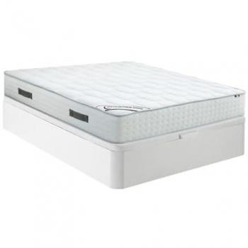 Set 140x190 cm rete contenitore bianco + materasso a molle insacchettate 7 zone in memory foam spessore 25 cm - IONIA di DREAMEA