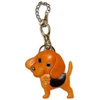 Llavero Beagle de Piel Japonesa – Hecho a Mano