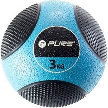 3kg Light Blue/Black Medicine Ball by Pure2Improve