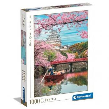 Puzzle 1000 Pezzi Castello di Himeji in Primavera - Clementoni
