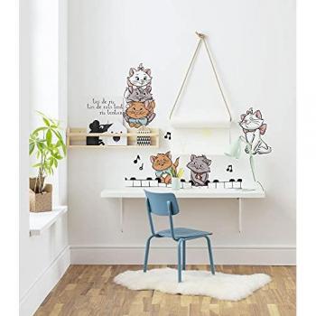 Komar Wandtattoo Aristocats Kittens (7 St), 50x70 cm (Breite x Höhe), selbstklebendes Wandtattoo