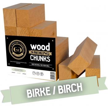 Grillgold Räucherchips Birke – Dosier-Chunk-Pack für Fisch & Fleisch