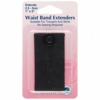 Hemline Waistband Extender Buttons Black