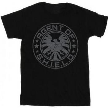 Marvel Women's Avengers Shield Beaten Circle Cotton Boyfriend T-Shirt