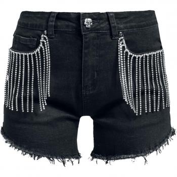 Rebel Black Short con Appliqué Razzle