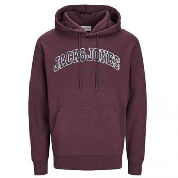 Felpa con Cappuccio Jack & Jones Plus Caleb Varsity 5XL Vineyard Wine
