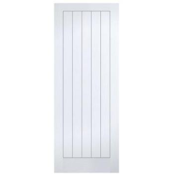 LPD Moulded Vertical White Primed 5P Internal Fire Door - 1981mm x 686mm x 44mm (78 x 27)