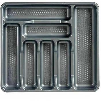 Organizzatore per Posate Grigio in Plastica 39 x 5 x 42,5 cm
