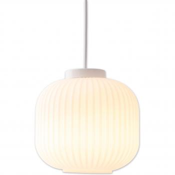 White Geneva Dome E27 Pendant Light