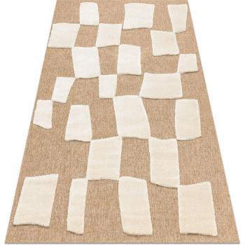 Cream Structural Pattern Carpet