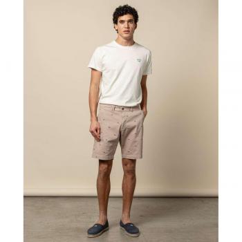 Bermudas Scotta Beige Logo Steve para Hombre