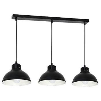 Suspension d’intérieur Sven Noir – 3 lampes industrielles