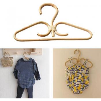 Natural Rattan Hand-Woven Clothes Hanger