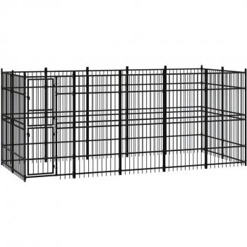 Jaula de Acero para Perros 9,22 m² – Día y Noche