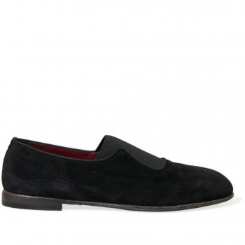 Dolce & Gabbana Black Velour AMALFI Loafers - Size 8 US