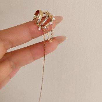 Boucles d'oreilles sans piercing pour femmes et filles, bijoux avec perles Matel, pince d'oreille, tendance Punk