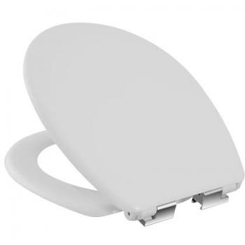 Sedile wc universale chiusura soft close bianco in polipropilene