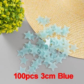 100PC Luminous 3D Star Wall Stickers for Children's Bedroom