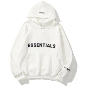 Sudadera con capucha con letras de doble línea Hipster Blanco M