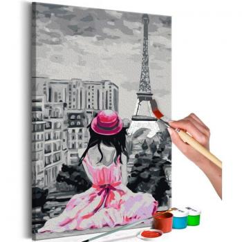 Dipinto Numerato Parigi - Vista Torre Eiffel 40x60 cm