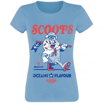T-Shirt Donna Blu Scoops Ahoy Stranger Things S-XXL
