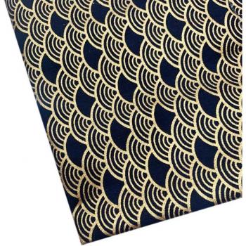 Tissu Coton Brut Noir-Écarlate – Style Kimono Japonais