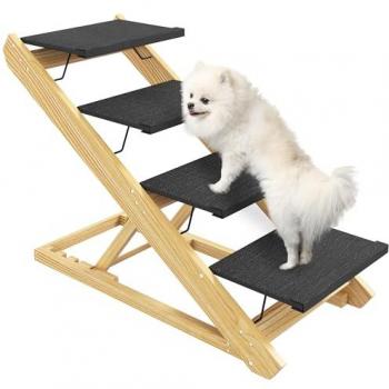 PawHut Adjustable Dog Steps Dog Ramp