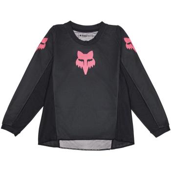 Fox Mädchen-Blackout-Velotrikot Kids Jersey (S) Schwarze Edition