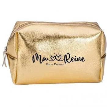 Trousse de toilette dorée « Ma Reine » personnalisée