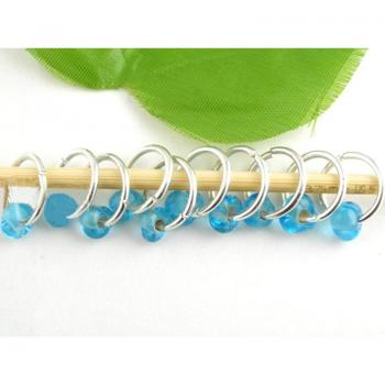 10mm Glass Lampwork Stitch Markers - 10 Pieces