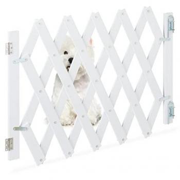 Barrière de Protection pour Chiens Relaxdays, 108,5 cm, 47,5-60 cm, Bambou, Escaliers