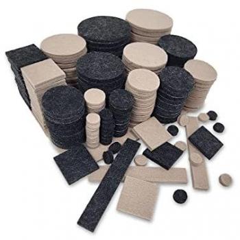 Filzgleiter Set 300 Stück – Schwarz & Beige, selbstklebende Schutzrollen für Möbel