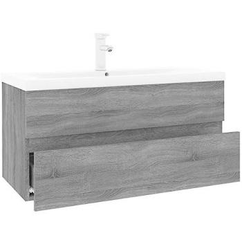 Base Lavabo Sonora 91x39,5cm Grigio MDF